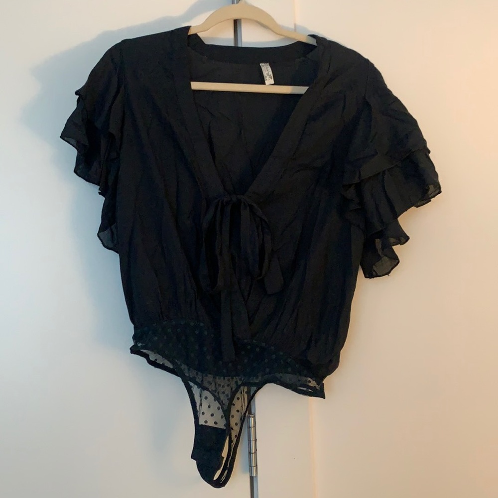 Free People ruffle bodysuit